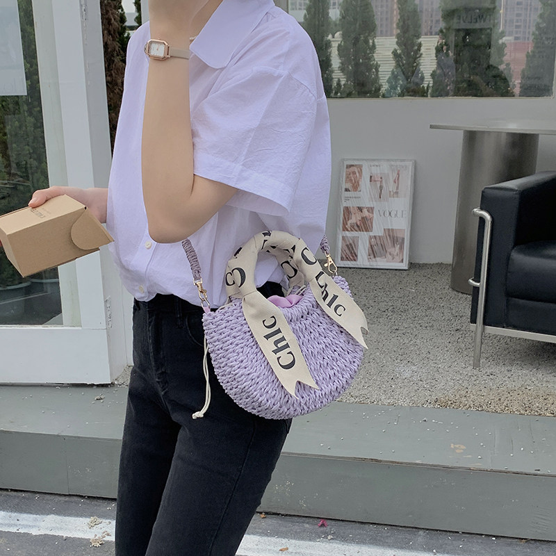 字母丝巾斜挎草编包n包女 新款夏天手提百搭编织包海边度假沙滩包,箱包皮具/热销女包/男包,通用款女包,淘宝优惠券,粉丝福利购,淘宝优惠卷