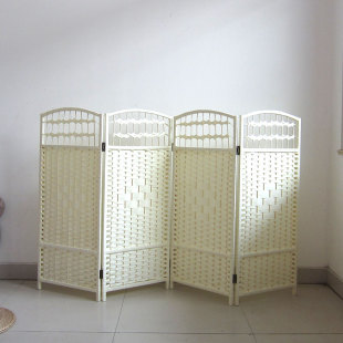 小屏风隔断矮幼儿园分区角隔离栅栏装 饰折屏教室藤编可折叠活动