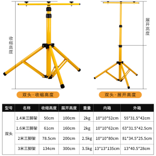 led充电投光灯紧急照明灯户外垂钓灯球场I广场地摊营地灯单头双头