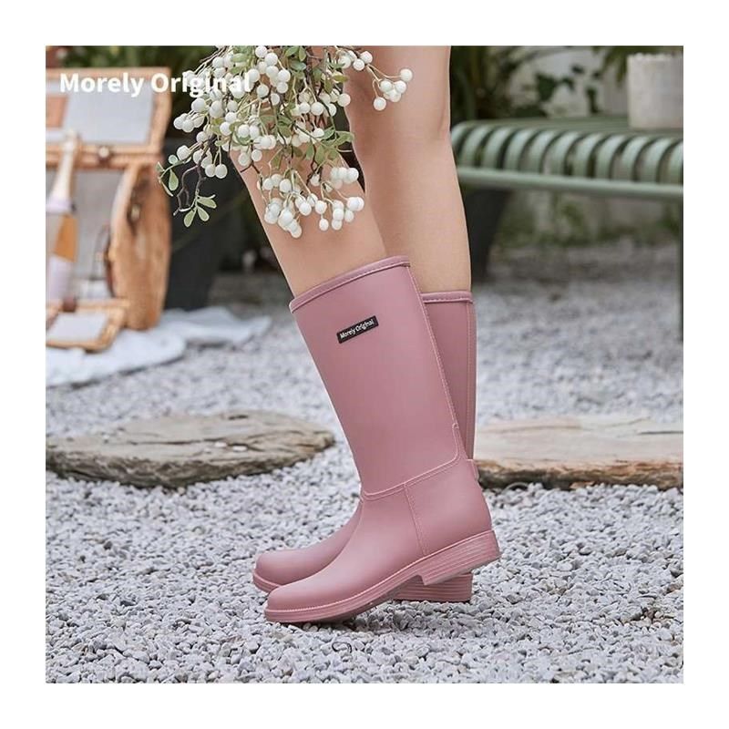 新款雨鞋女时尚款外穿高筒水靴女士雨靴加绒加厚长筒水鞋防水新款