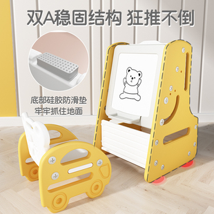 儿童书架画板磁性家用涂鸦写字板可E擦婴幼儿黑板多功能宝宝画画