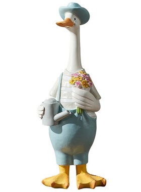 可爱创意情侣鸭摆件客厅桌面家居装饰品超市美陈货架顶层场景陈列