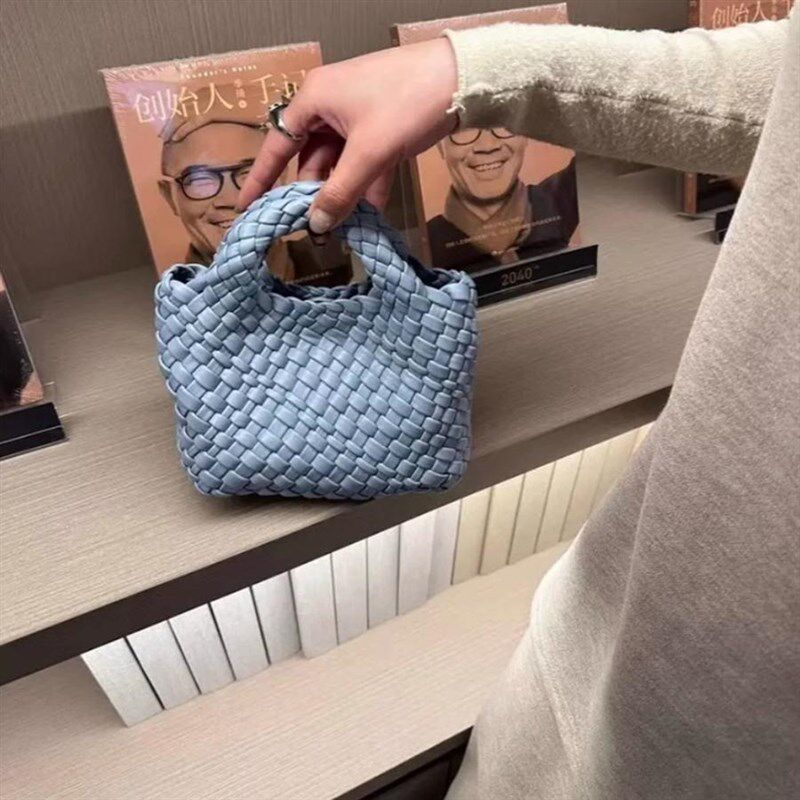 手工编织包迷你小包包时尚手提斜跨链条包纯色简约百搭通勤高级感,箱包皮具/热销女包/男包,手拿包,淘宝优惠券,粉丝福利购,淘宝优惠卷