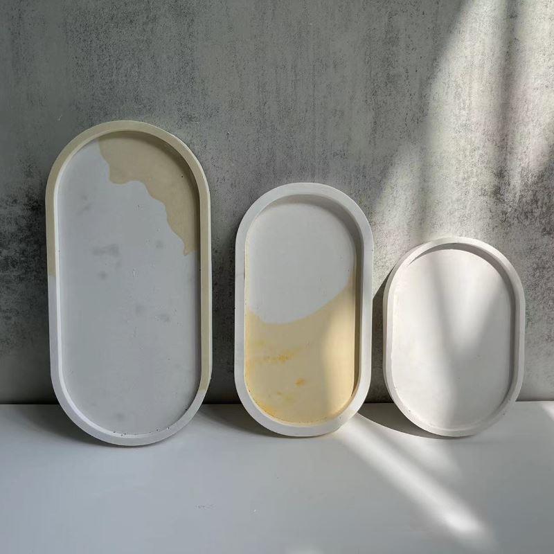 速发OvalI Tray Ceent SilicmoneMold DY Irregu lar DiNDQsh Coa 饰品/流行首饰/时尚饰品新 其他DIY饰品配件 原图主图