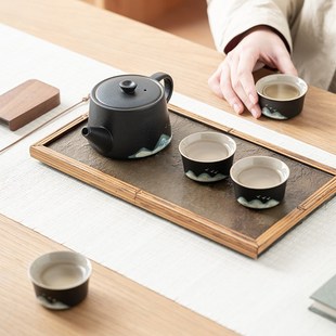 I6F9陶瓷茶壶单个泡茶家用功夫茶具黑陶小茶壶一人用办公室泡茶壶