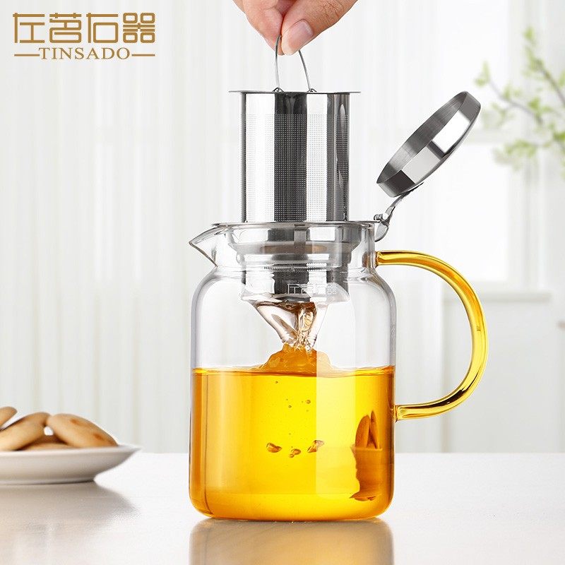 左茗右器玻璃茶壶茶水分离不锈钢过滤花茶壶加厚大容量泡茶壶单壶,餐饮具,茶壶,淘宝优惠券,粉丝福利购,淘宝优惠卷