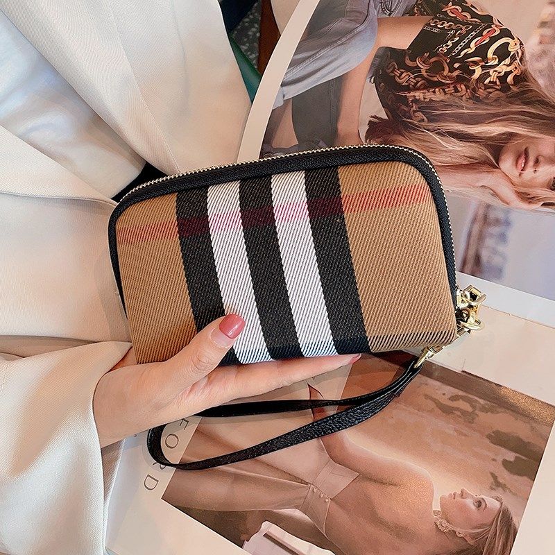 帆布钱包女长款大容量手包高级感可放手机气质手拿包零钱包