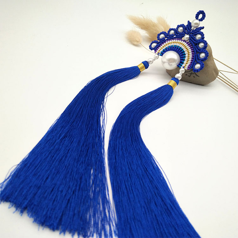 凤冠花嫁diy材料包 双面精致花嫁编织挂件民族风手编中国结挂饰