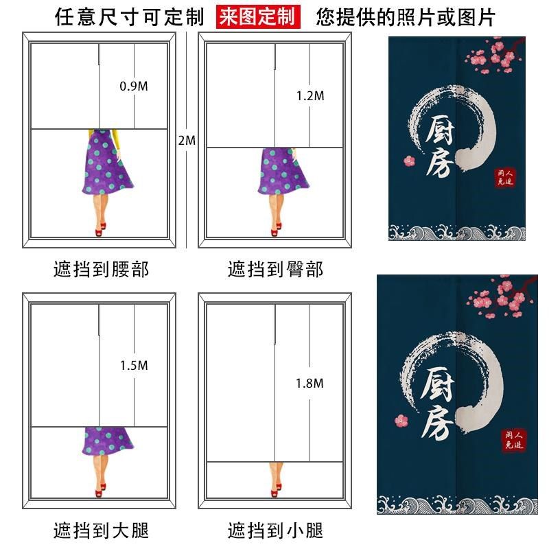 厨房门帘布艺隔断帘火锅店门帘饭店商用餐厅个性防油烟半帘可定制,居家布艺,门帘,淘宝优惠券,粉丝福利购,淘宝优惠卷