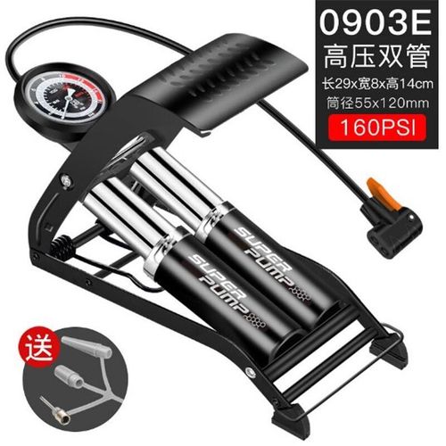 脚踩充气泵汽车电动车打气筒游泳圈篮球充气筒电瓶车摩托车双缸高