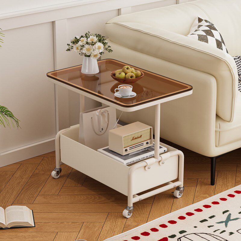 沙发边几可移动茶几客厅家用玻璃茶桌边柜小推车床头置物架子带轮,住宅家具,移动边几/推车,淘宝优惠券,粉丝福利购,淘宝优惠卷