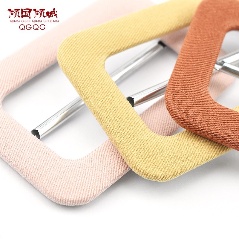 包布腰扣女大衣风衣扣子腰带调节扣环方形日字扣装饰衣服纽扣百搭