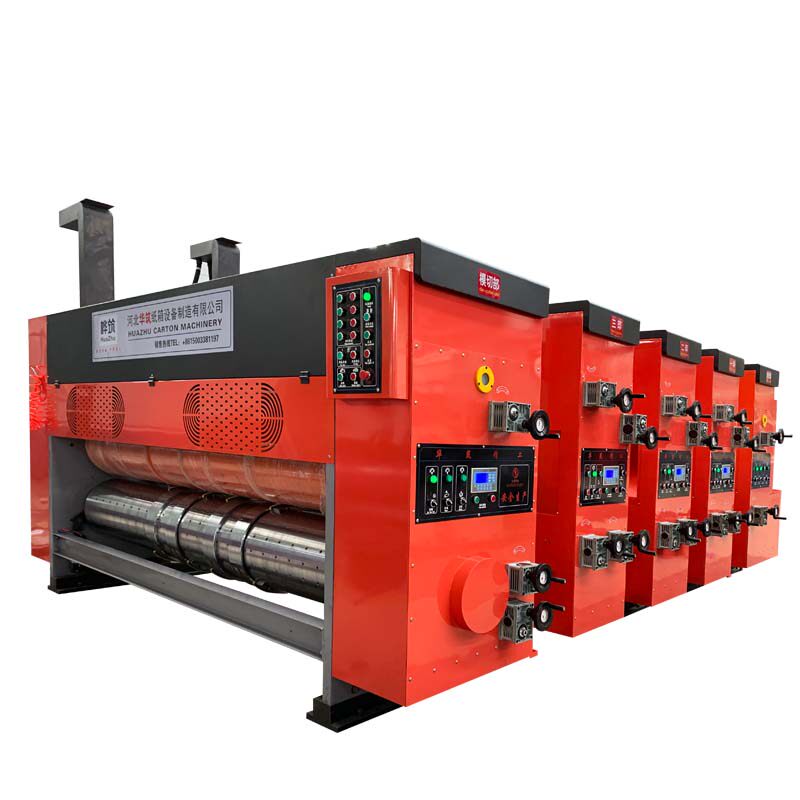 全自动纸箱印刷机械设备 飞机盒快递纸箱四色圆模切开槽机 wy1011