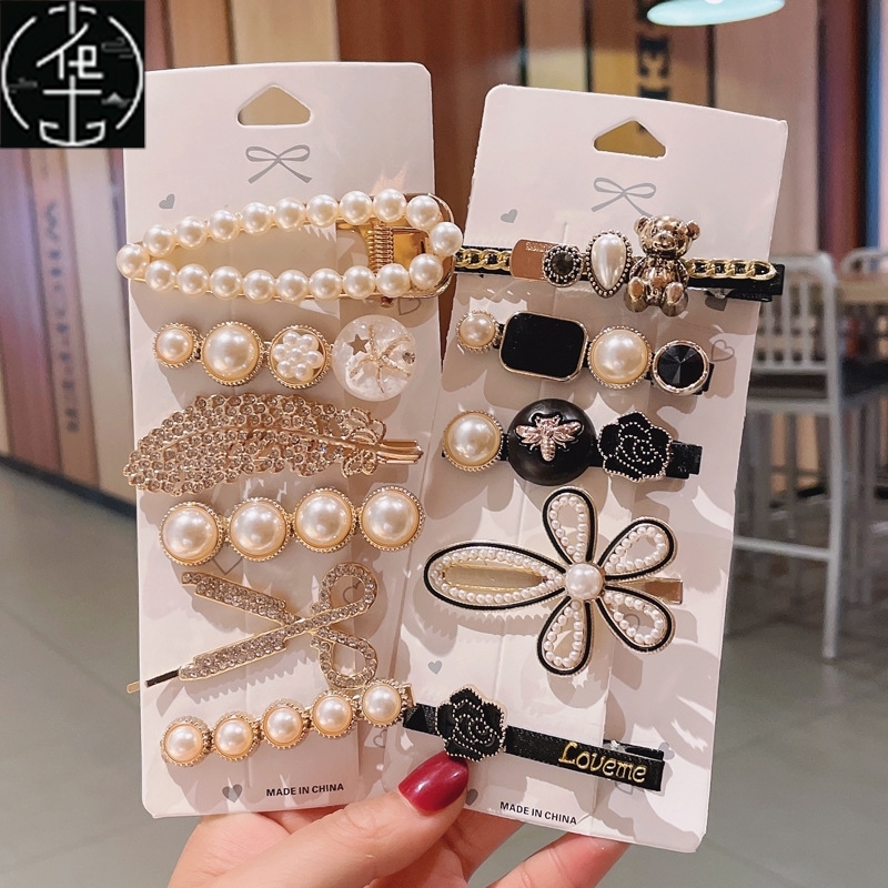 新品Pearls Hair Clips Women Flower Headwear Hair Accessorie