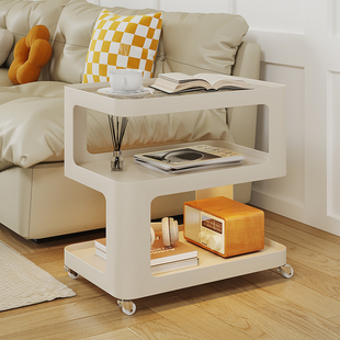 客厅边几小推车2024新款沙发边柜可移动小茶几侧柜桌子卧室床头柜