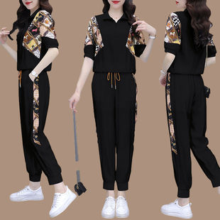 加绒M加厚休闲运动套装 时尚 韩版 卫衣三件套秋冬2021新款 女外 大码