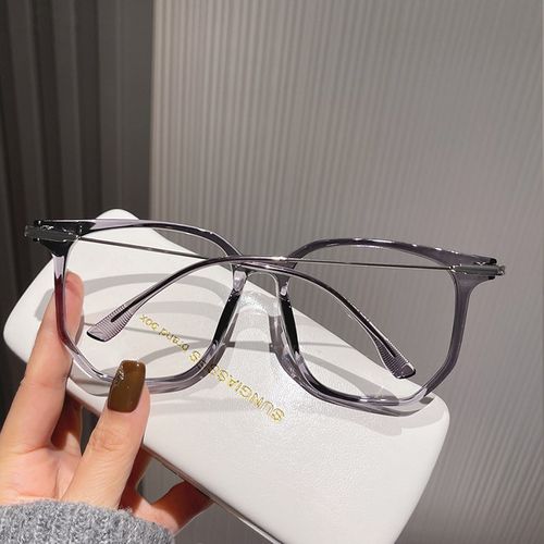 2024新款大脸适合的眼镜框女显脸小多边形时尚加大加宽眼镜男素颜