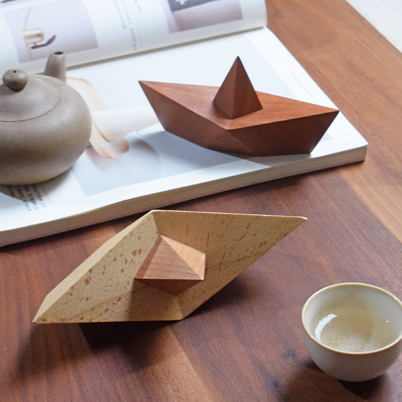 象有形/极简现代风 原木小船木雕 软装饰品样板间电视柜桌面摆件,家居饰品,桌面摆件,淘宝优惠券,粉丝福利购,淘宝优惠卷