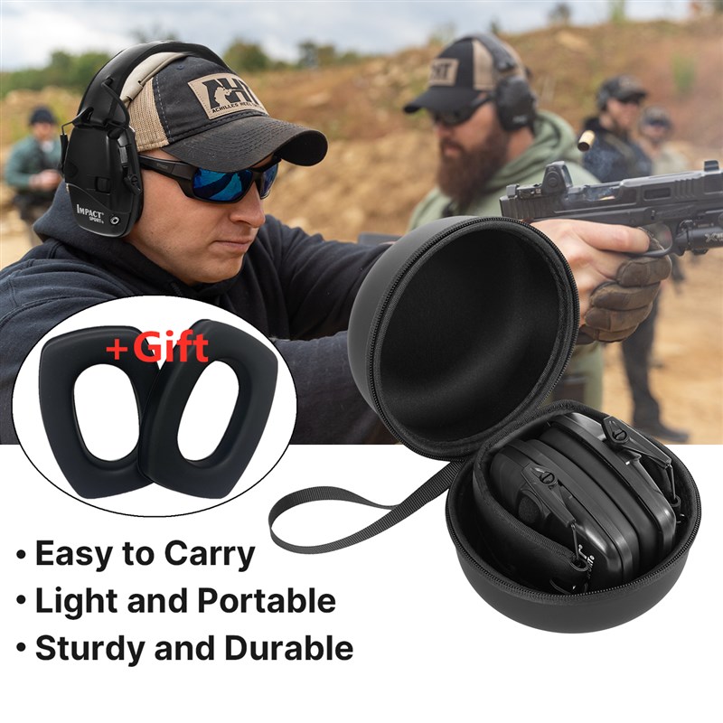 新品Tactical Electronic Shooting Earmuff Case Anti-noise Hea