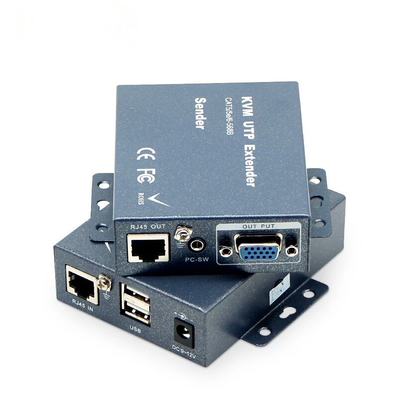 300M USB 2.0 VGA KVM Extender Over CAT5 CAT5e CAT6 RJ45 Cab