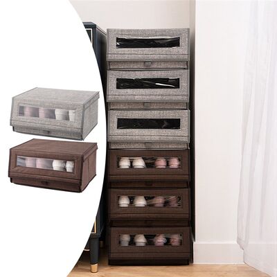 llapsiblfe Underbed Shoe Storage Box Bins Dustrolof Cops