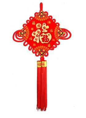 中国结挂件客厅手工装饰大号福字中国结中号玄关壁挂小流苏中国节