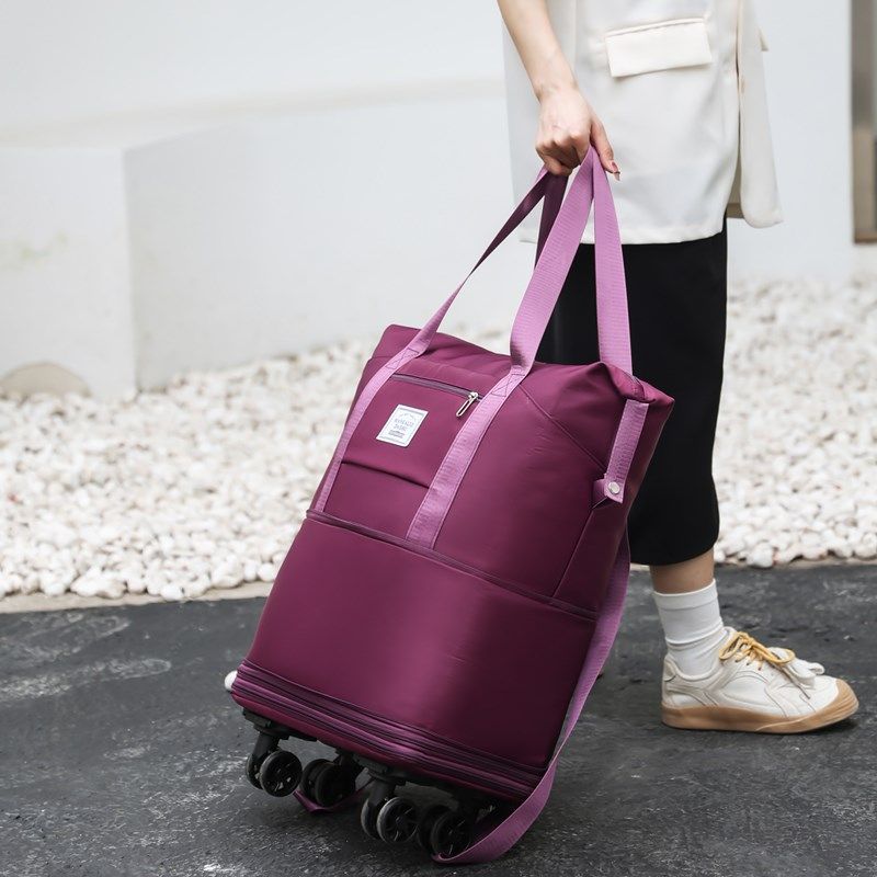 可双肩大容量旅行包可拉背包女旅游轻便带万向轮轮子的折叠行李袋,箱包皮具/热销女包/男包,旅行袋,淘宝优惠券,粉丝福利购,淘宝优惠卷