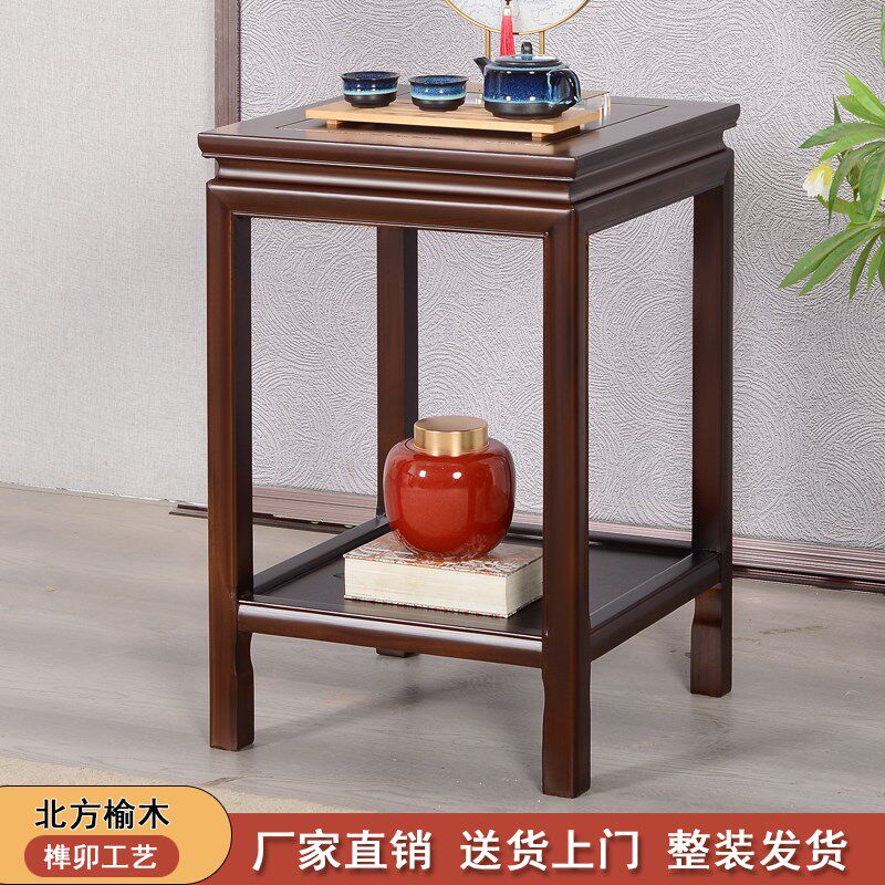 全实木盆景架多层置物架客厅中式鱼缸架子奇石底座阳台可移动花架