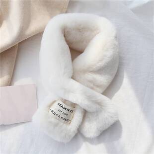 rabbit plush neck 速发Japanese fur female furry guard scarf