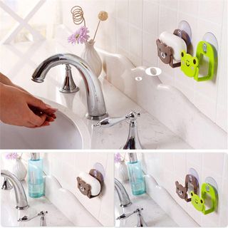 速发Sucking Disc Sponge Rag Storage Rack Bathroom Supplies S