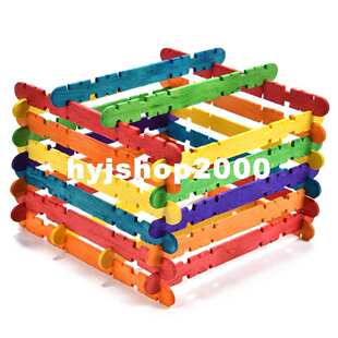 Popsicle Crafts Stick Wooden Ripple 50PcsLot Hand 速发AIHOME