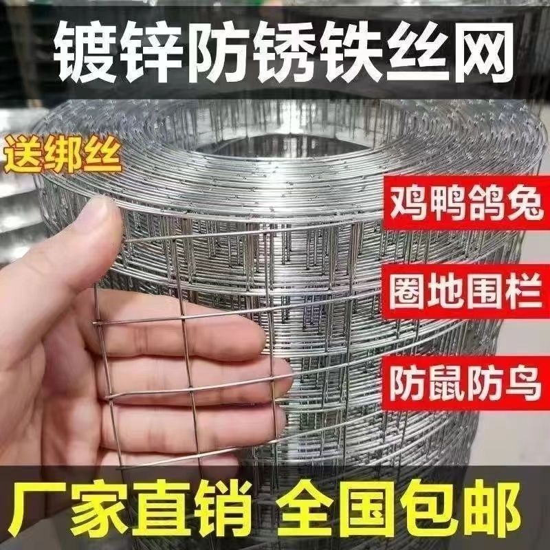 热镀锌防锈鸡笼养殖网铁丝网防鼠钢丝网围栏阳台防护网加粗超硬,五金/工具,护栏/隔离栏,淘宝优惠券,粉丝福利购,淘宝优惠卷