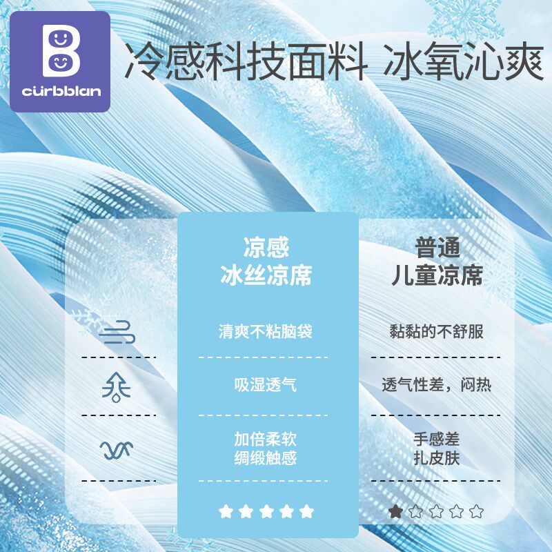 婴儿凉席冰丝夏季幼儿园午睡儿童席子吸汗透气宝宝婴儿床凉席