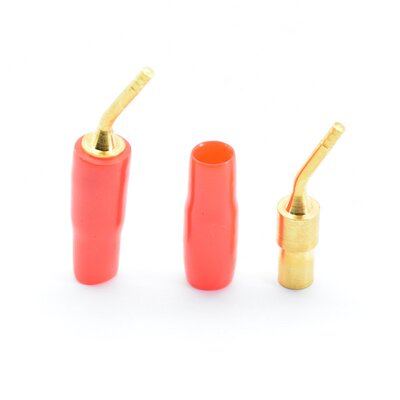 网红4pcs/lot 2mm Red & Black Gold-plated Copper Banana Plugs