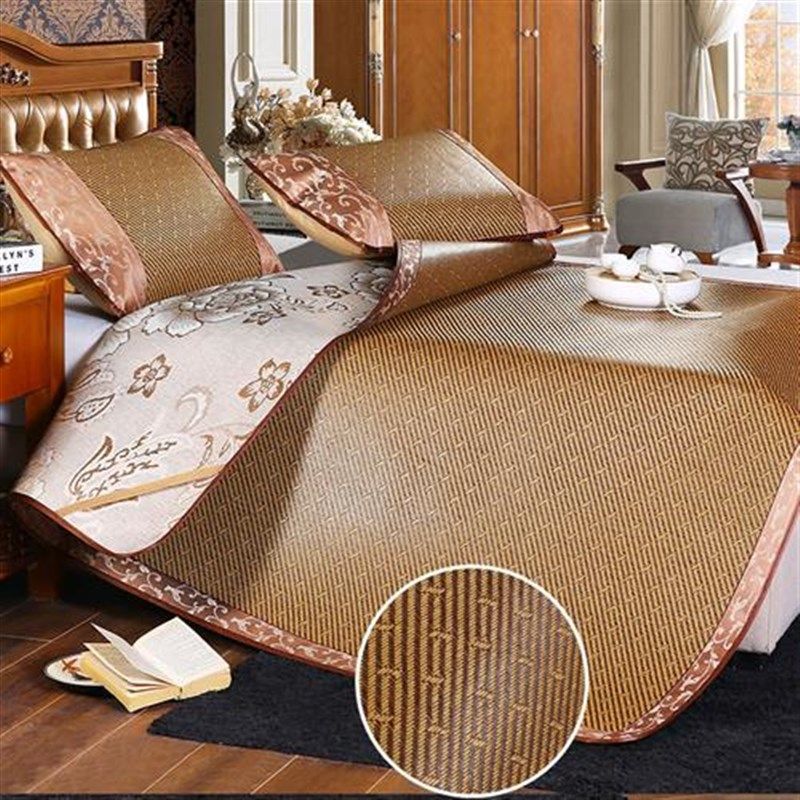 新款夏季凉席1.5米双人床1.8藤席双面加厚折叠单人学生宿舍冰丝草,床上用品,冰丝席,淘宝优惠券,粉丝福利购,淘宝优惠卷