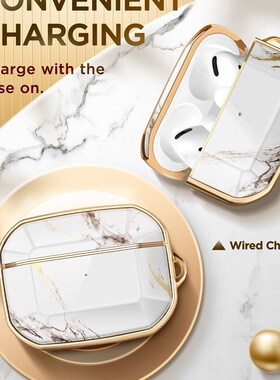 Gviewin  For Airpods Pro Case 360 Degree Protective Marble