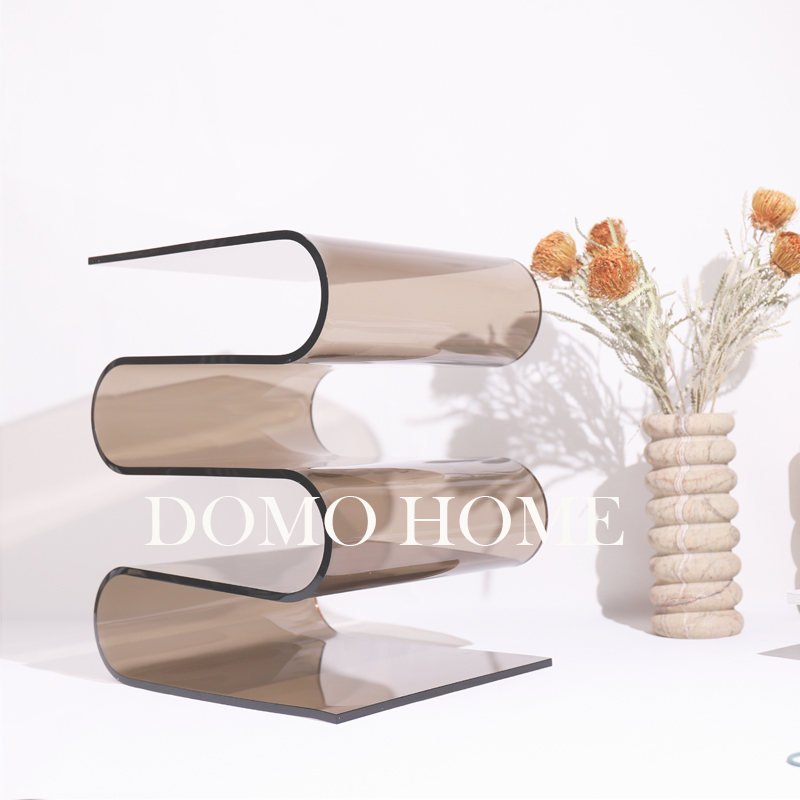 北欧风透明亚克力书报架样板间摆件家居饰品书房客厅落地杂志架怎么样,好用不?