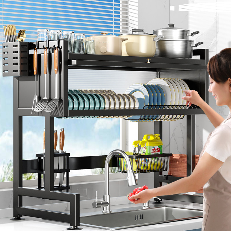 新品佳帮手厨房水槽m置物架家用水池洗碗槽沥水架放碗碟盘收纳碗