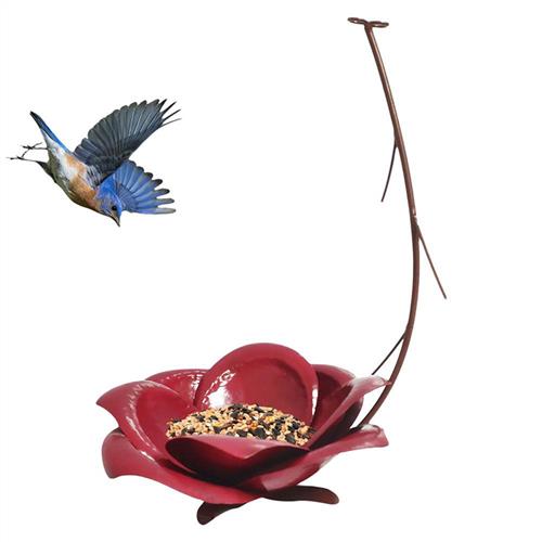 推荐Bird Feeder Lotus Shaped Feeding Apparatus Decorative