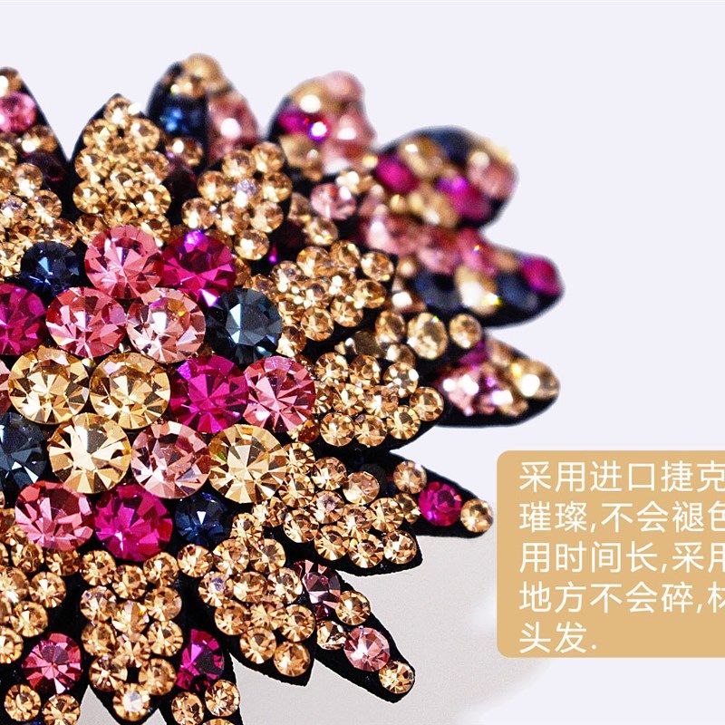 水钻横夹马尾夹优雅发饰盘发发夹大号头饰发夹顶夹发卡一字夹