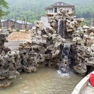 英石假山 自然景观石假山石施工制作园林 流水观景石 假山石料