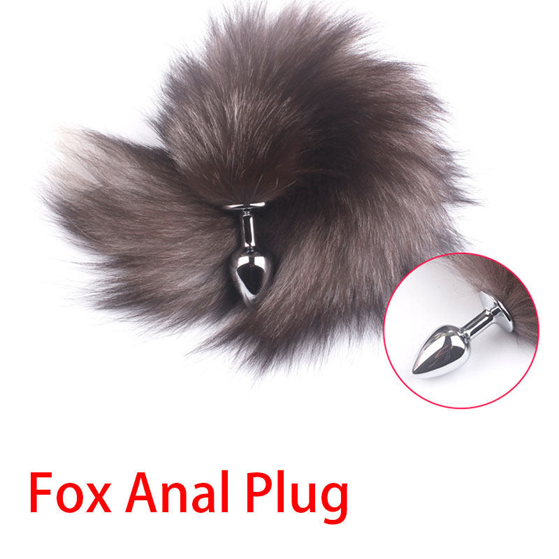 推荐fox tail anal plug butt plug metal adult products anal s