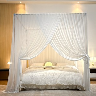 新款 高档别墅民宿酒店实木支架宫廷蚊帐婚庆床幔1.5米1.8m防蚊2.0