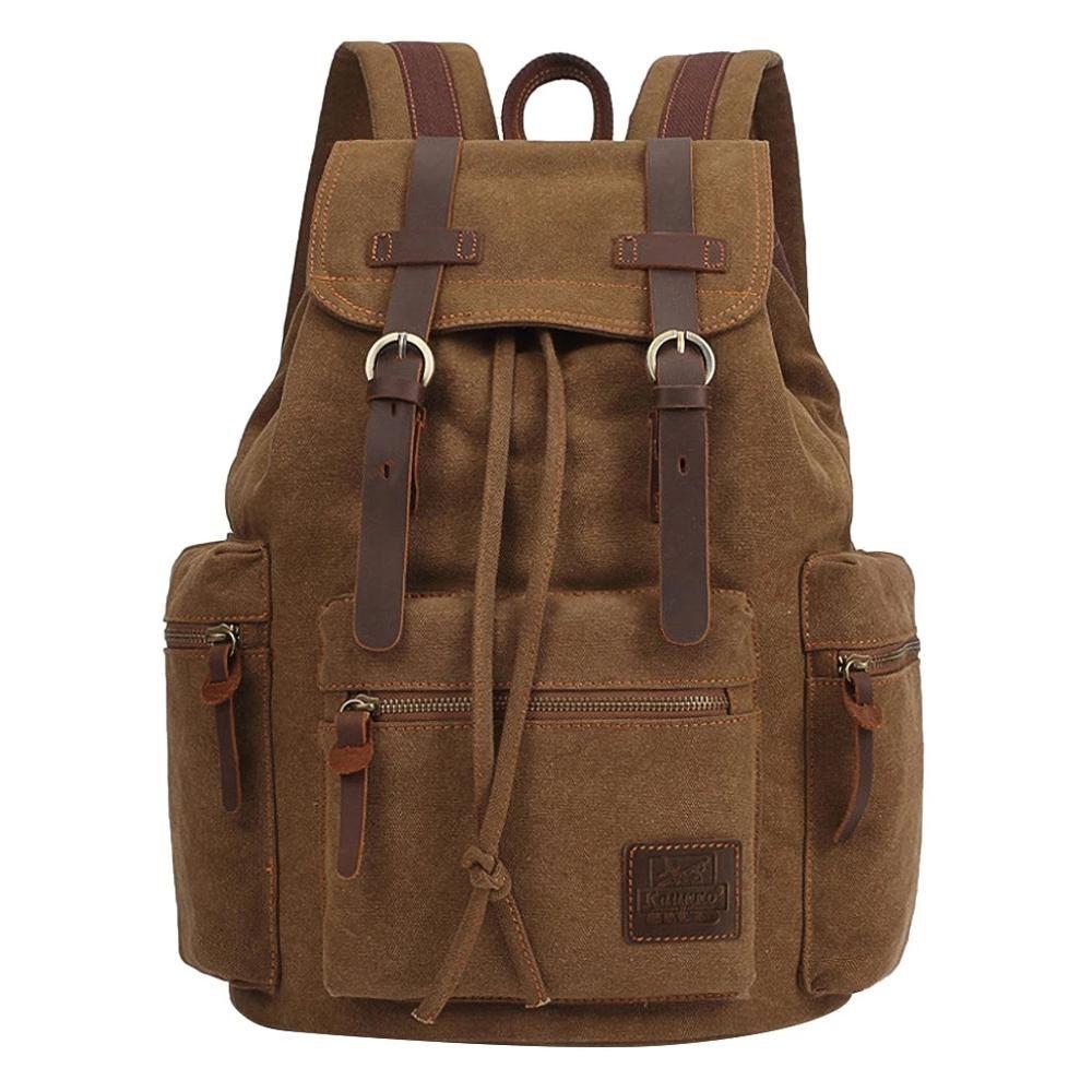 网红vintage canvas Backpacks Men And Women Bags Travel Stude