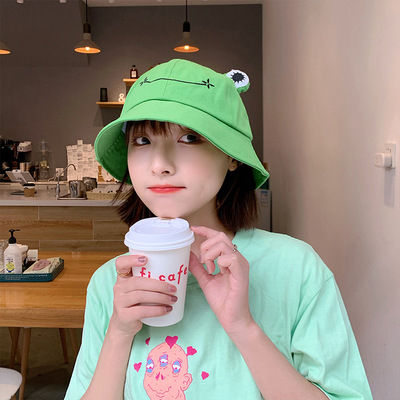 速发Fashion Frog Bucket Hat for Women Summer Autumn Plain Wo