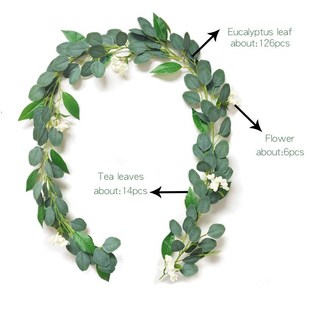 Artificial Eucalyptus Vines Fake Plants Ivy for Wedding,Silk
