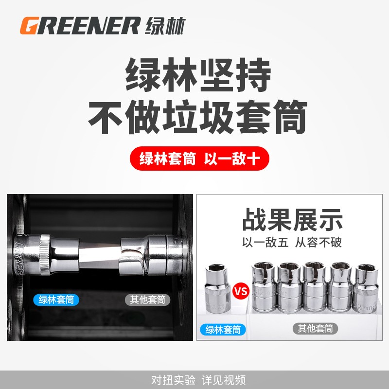 速发绿林37件套筒扳手工具套装大全汽修工具专用大全汽车维修修理