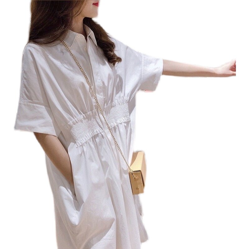 孕妇装夏天d中长款衬衫时尚外出哺乳衣/月子服