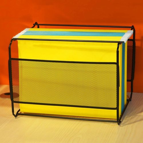 A4 Mesh Metal File Organizer Box Hanging File Folder Box Des