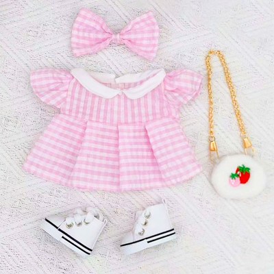 棉花娃娃衣服娃衣20cm女娃的服装女玩偶公仔Q鞋子库洛米配饰睡衣